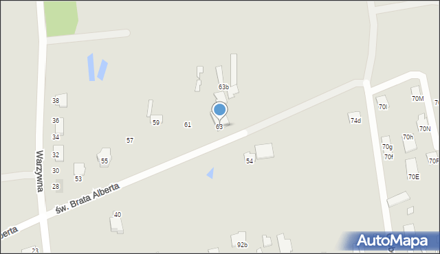 Gliwice, św. Brata Alberta, 63, mapa Gliwic