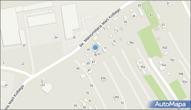 Głogów Małopolski, św. Maksymiliana Marii Kolbego, 81, mapa Głogów Małopolski