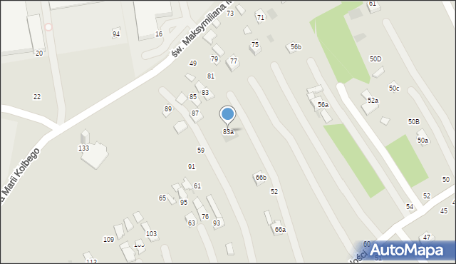 Głogów Małopolski, św. Maksymiliana Marii Kolbego, 83a, mapa Głogów Małopolski