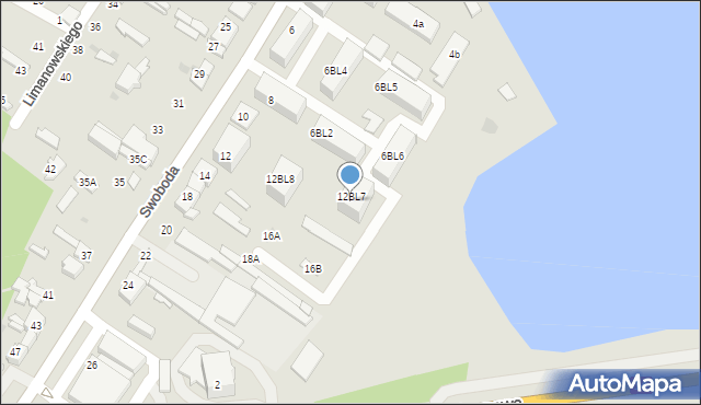 Głowno, Swoboda, 12b, mapa Głowno