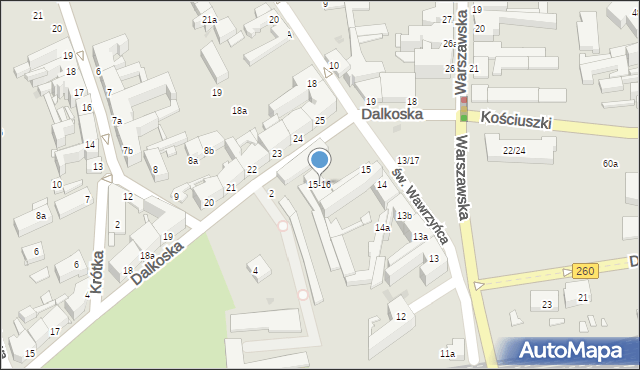 Gniezno, św. Wawrzyńca, 15-16, mapa Gniezna