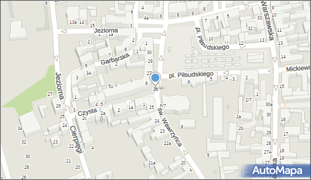 Gniezno, św. Wawrzyńca, 26, mapa Gniezna