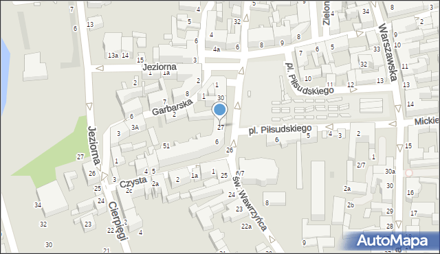 Gniezno, św. Wawrzyńca, 27, mapa Gniezna