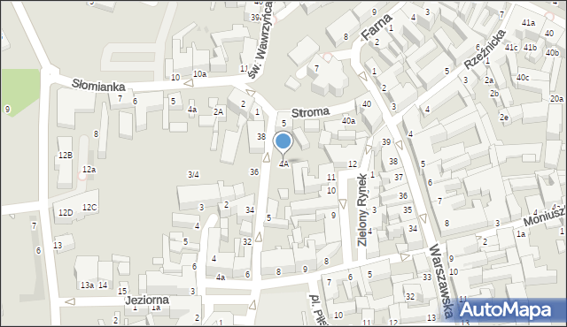 Gniezno, św. Wawrzyńca, 4A, mapa Gniezna