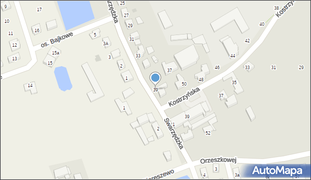 Gniezno, Swarzędzka, 39, mapa Gniezna