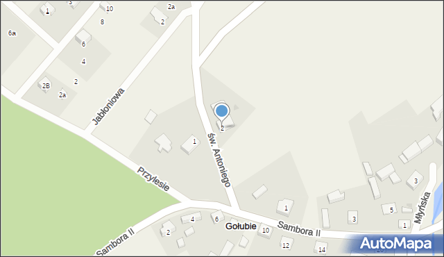 Gołubie, św. Antoniego, 2, mapa Gołubie