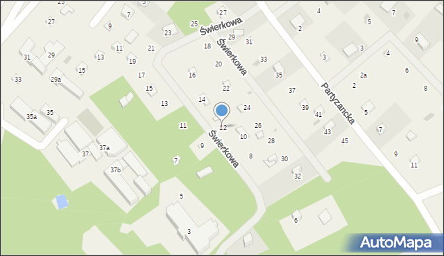 Gołubie, Świerkowa, 12, mapa Gołubie