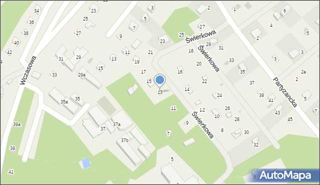 Gołubie, Świerkowa, 13, mapa Gołubie