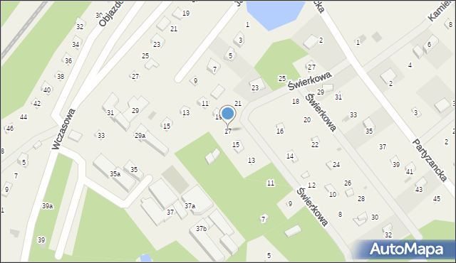 Gołubie, Świerkowa, 17, mapa Gołubie