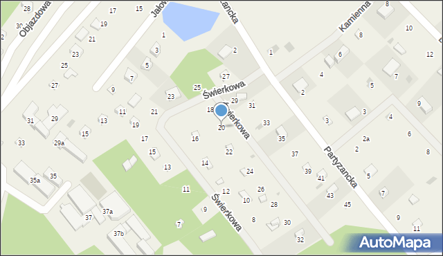 Gołubie, Świerkowa, 20, mapa Gołubie