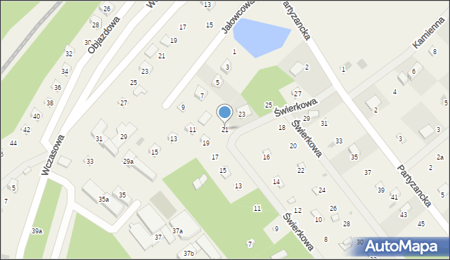 Gołubie, Świerkowa, 21, mapa Gołubie