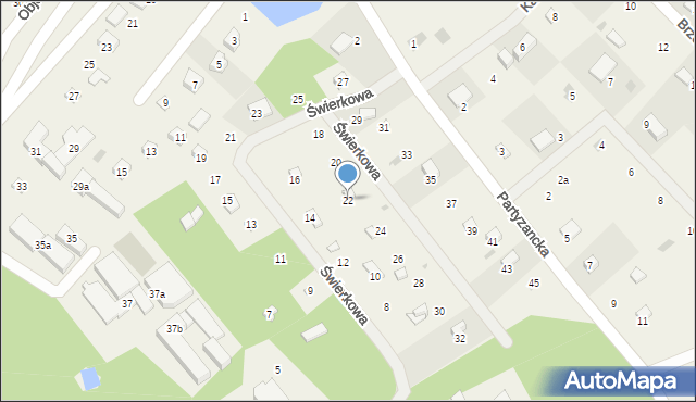 Gołubie, Świerkowa, 22, mapa Gołubie