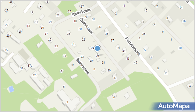 Gołubie, Świerkowa, 26, mapa Gołubie