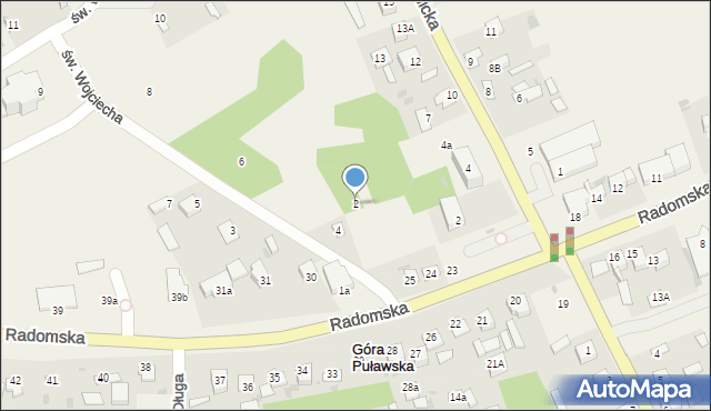 Góra Puławska, św. Wojciecha, 2, mapa Góra Puławska