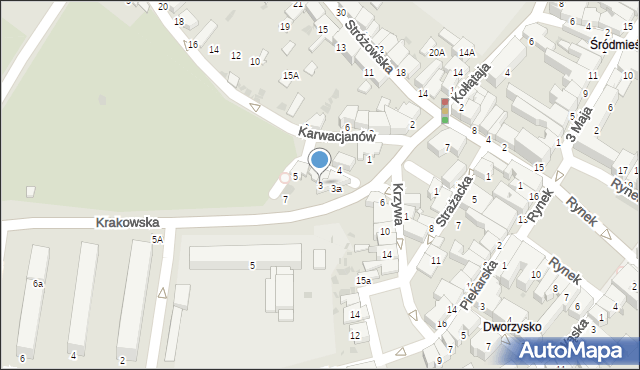 Gorlice, św. Mikołaja, 3, mapa Gorlic