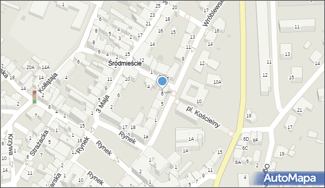 Gorlice, Świeykowskiego Bronisława, ks., 6, mapa Gorlic