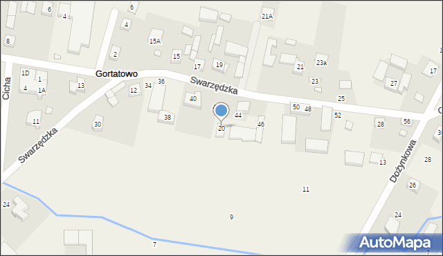 Gortatowo, Swarzędzka, 20, mapa Gortatowo
