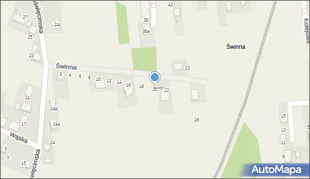 Gorzów, Świnna, 20, mapa Gorzów