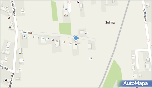 Gorzów, Świnna, 22, mapa Gorzów