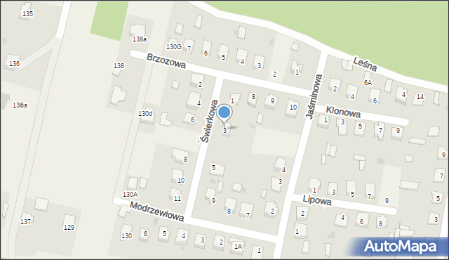 Gościeradów-Folwark, Świerkowa, 3, mapa Gościeradów-Folwark