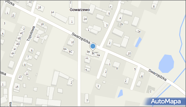 Gowarzewo, Swarzędzka, 9c, mapa Gowarzewo