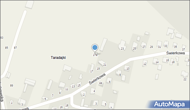 Grabianów, Świerkowa, 17a, mapa Grabianów