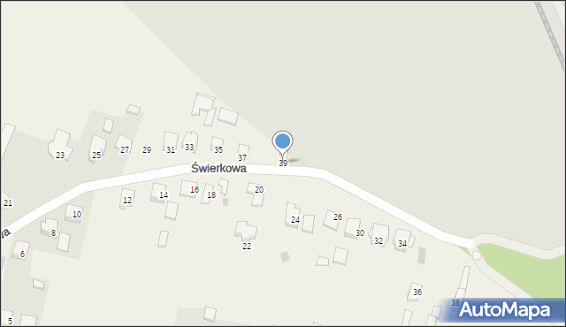 Grabianów, Świerkowa, 39, mapa Grabianów