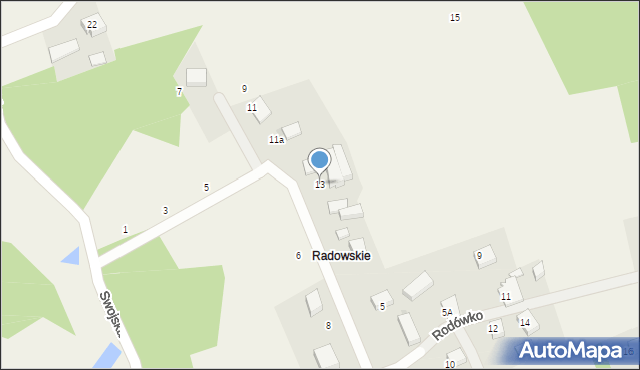 Grabowiec, Swojska, 13, mapa Grabowiec