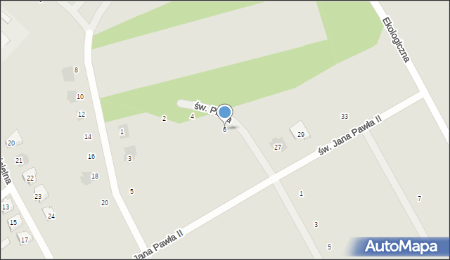 Grajewo, św. Piotra, 6, mapa Grajewo