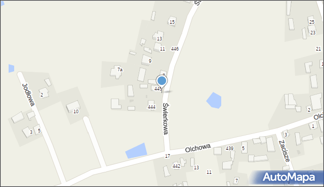 Grębów, Świerkowa, 5, mapa Grębów