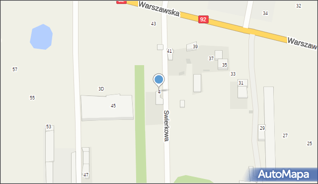 Gręzów, Świerkowa, 4, mapa Gręzów
