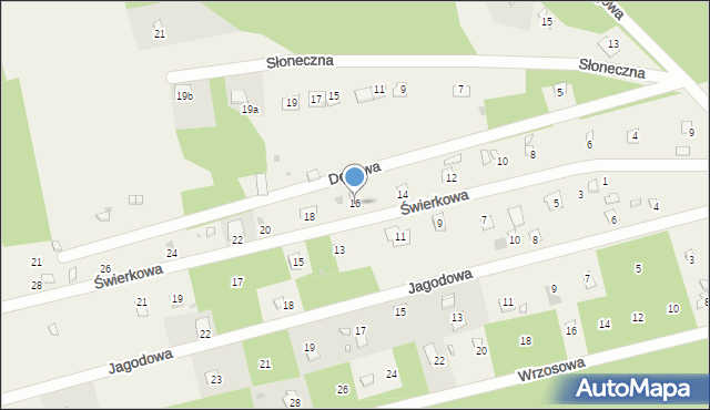 Gródek, Świerkowa, 16, mapa Gródek