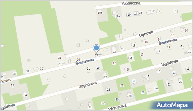 Gródek, Świerkowa, 24, mapa Gródek