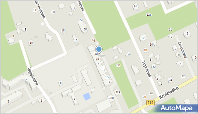 Grodzisk Mazowiecki, Świerkowa, 3c, mapa Grodzisk Mazowiecki
