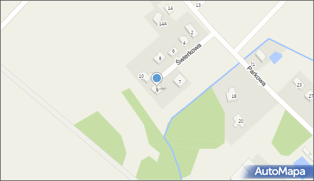 Grodziszów, Świerkowa, 9, mapa Grodziszów