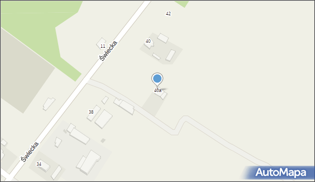 Gruczno, Świecka, 40a, mapa Gruczno