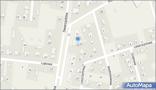 Gruszczyn, Swarzędzka, 23, mapa Gruszczyn