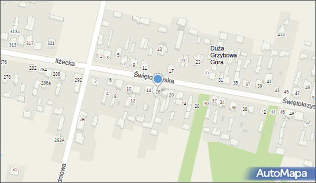 Grzybowa Góra, Świętokrzyska, 16, mapa Grzybowa Góra