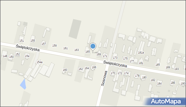 Grzybowa Góra, Świętokrzyska, 167, mapa Grzybowa Góra