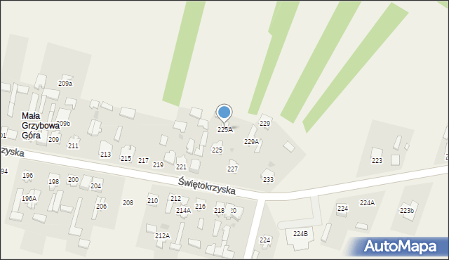 Grzybowa Góra, Świętokrzyska, 225A, mapa Grzybowa Góra