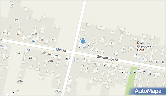 Grzybowa Góra, Świętokrzyska, 3, mapa Grzybowa Góra