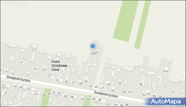 Grzybowa Góra, Świętokrzyska, 41a, mapa Grzybowa Góra