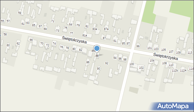 Grzybowa Góra, Świętokrzyska, 88, mapa Grzybowa Góra