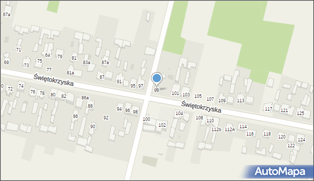 Grzybowa Góra, Świętokrzyska, 99, mapa Grzybowa Góra