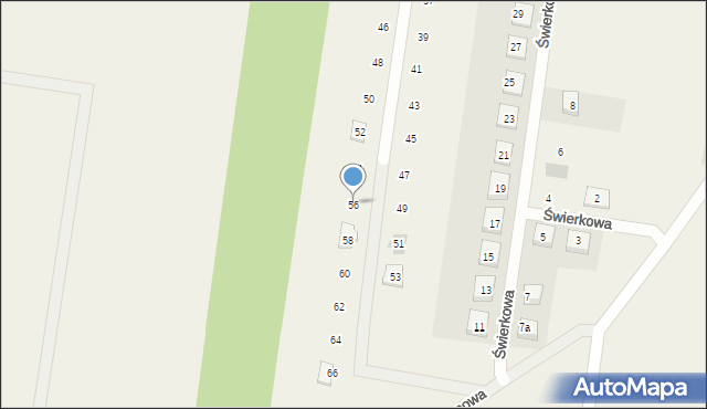 Grzymalin, Świerkowa, 56, mapa Grzymalin