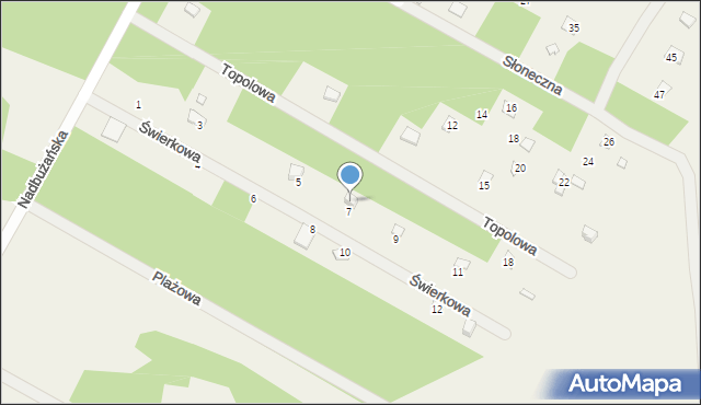 Gulczewo, Świerkowa, 7a, mapa Gulczewo