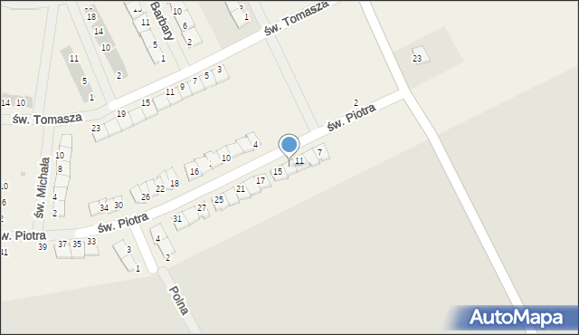 Gwiazdowo, św. Piotra, 13, mapa Gwiazdowo