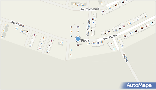 Gwiazdowo, św. Piotra, 41, mapa Gwiazdowo