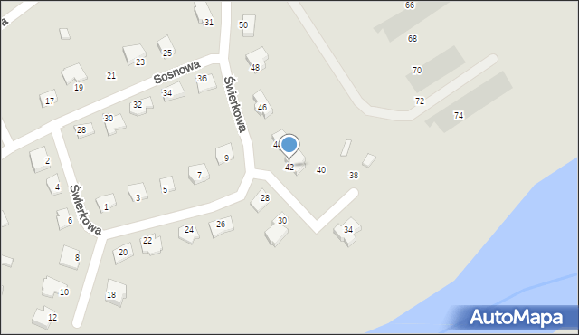 Iława, Świerkowa, 42, mapa Iława