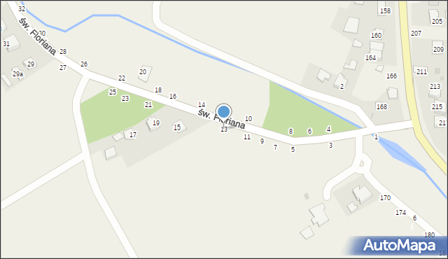 Ilkowice, św. Floriana, 13, mapa Ilkowice